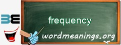 WordMeaning blackboard for frequency